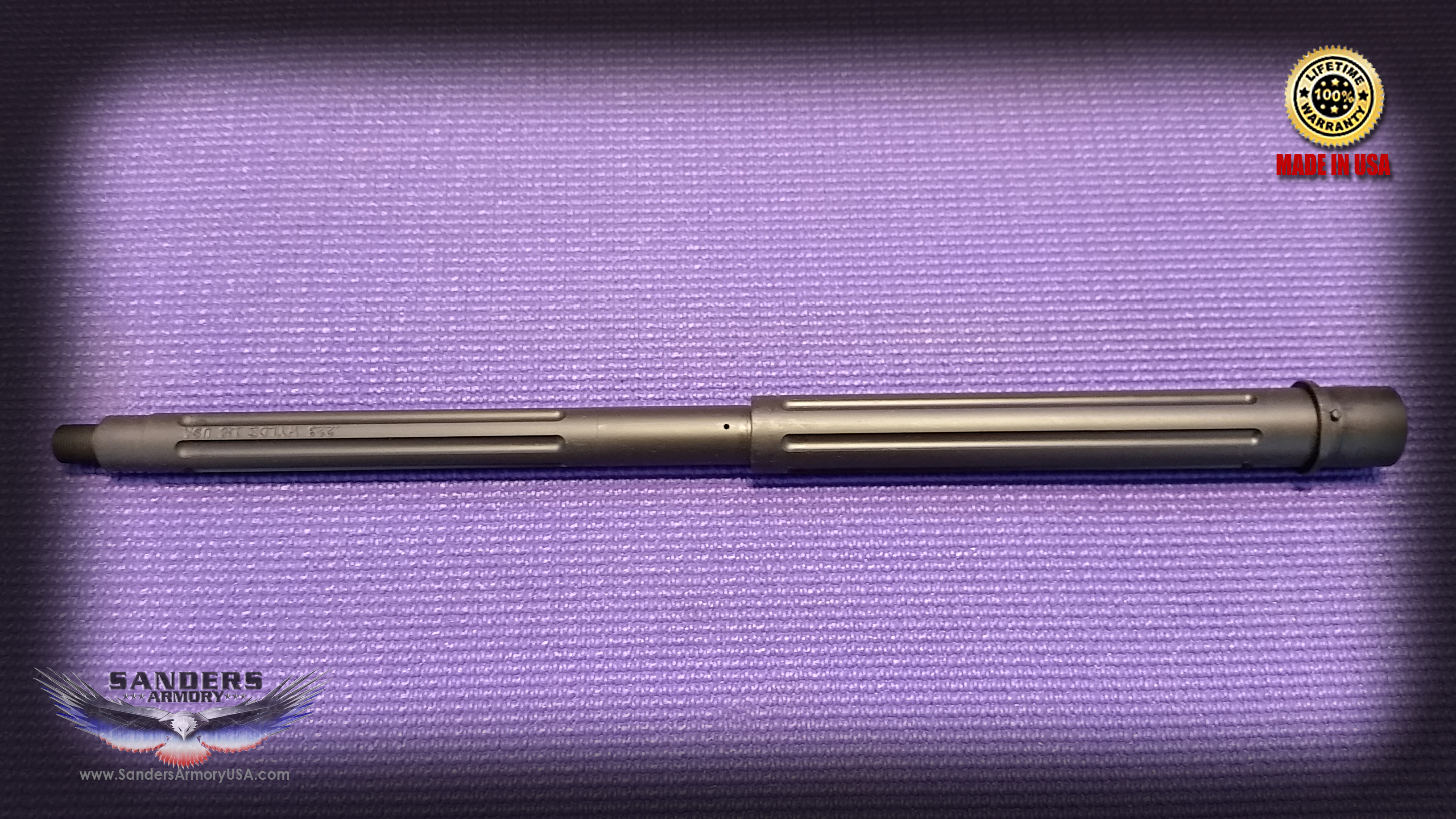 AR15 16” Straight Fluted Parkerized Barrel .223 Wylde / 5.56 NATO 18