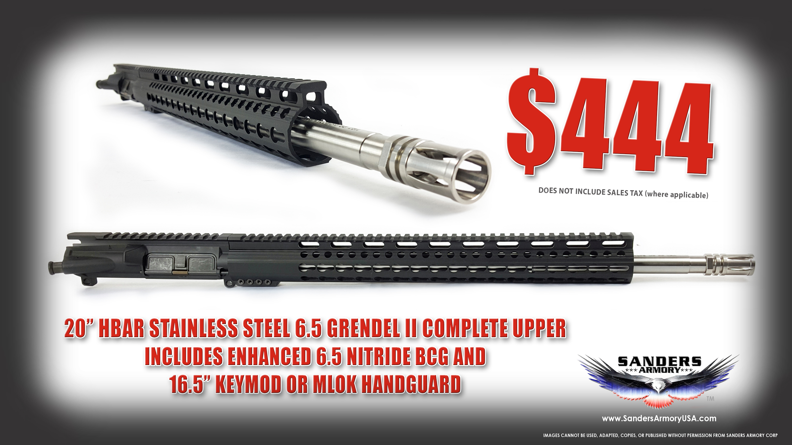 20 65 Stainless Steel Grendel Type Ii Complete Upper Assembly