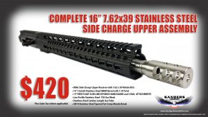 AR47 16" Stainless Steel 7.62x39 Complete Side Charge Upper Assembly