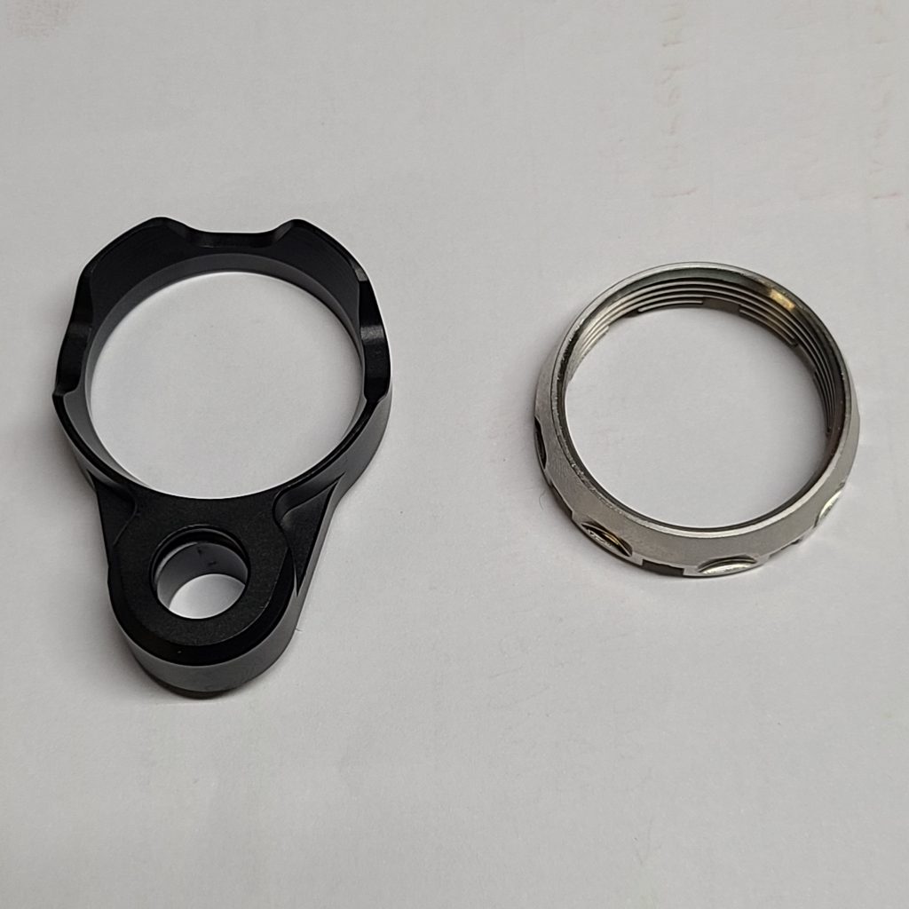 AR Enhanced Castle Nut & End Plate in Black