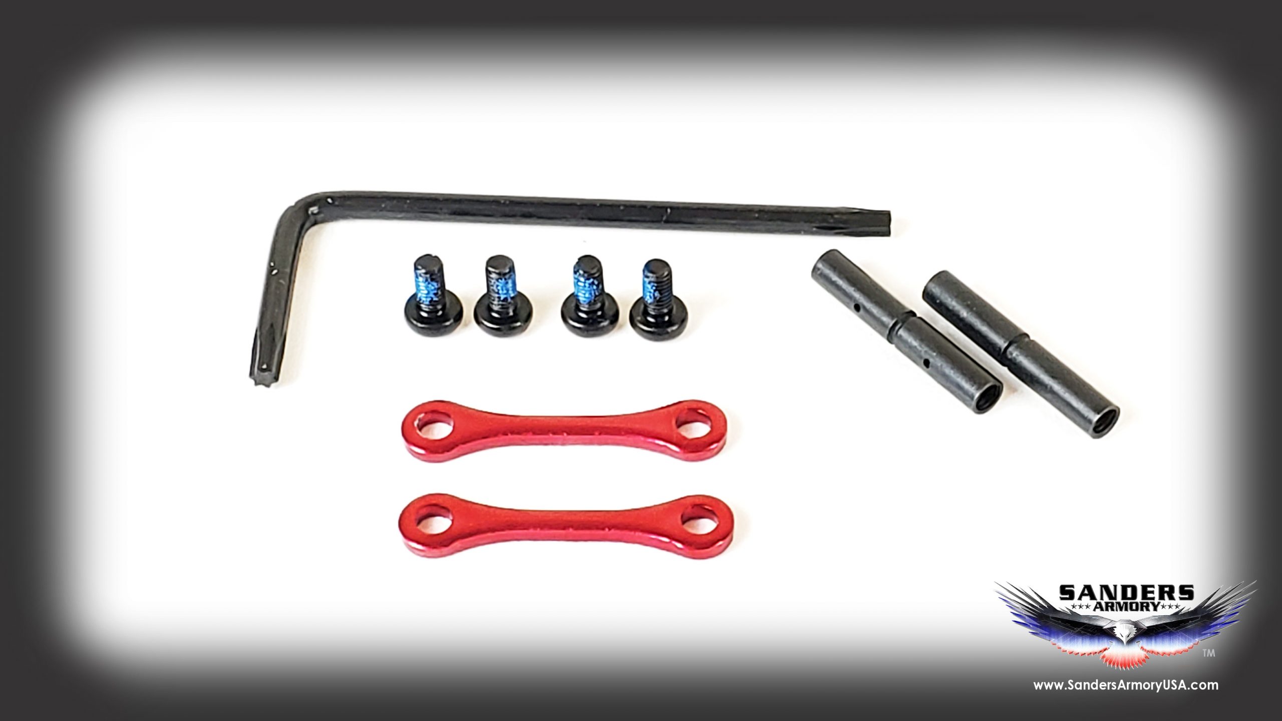 AR-15 Complete Anti-Rotation Trigger/Hammer Pin Set - Red