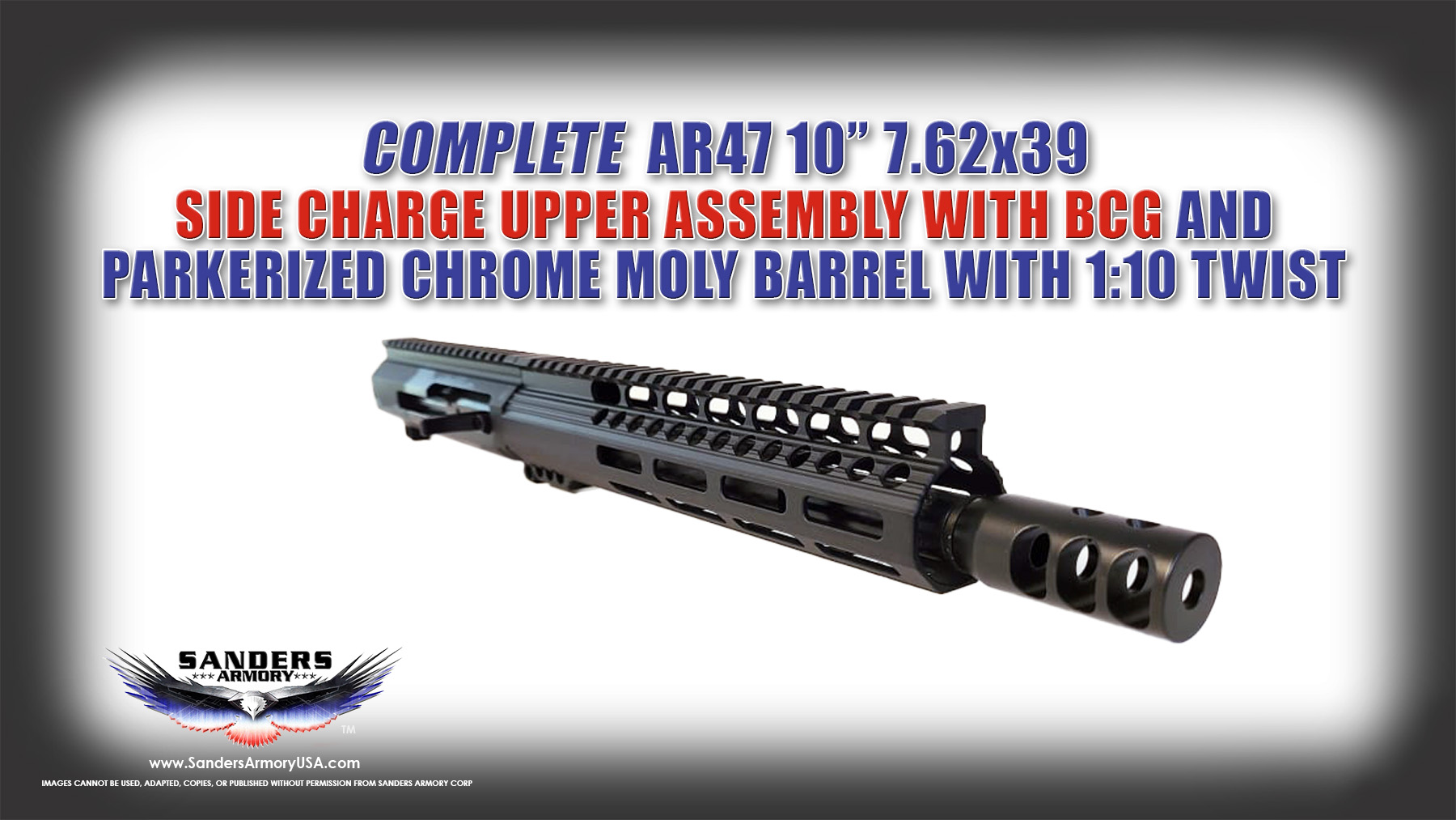 Sanders Armory 10 762x39 Side Charging Upper Assembly