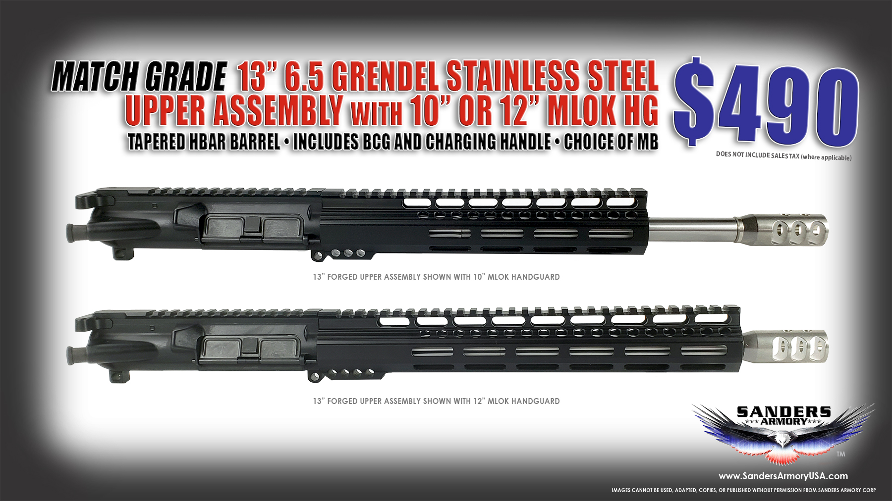 Sanders Armory 13 6.5 TFC Forged Upper Assembly