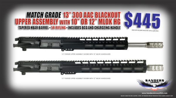 Sanders Armory 13 300 BO TFC Forged Upper Assembly