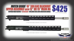 Sanders Armory 16" Match Grade 300 Blackout Upper Assembly