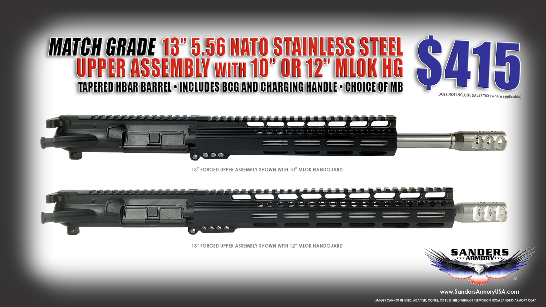Sanders Armory 13 5.56 NATO Forged Upper Assembly