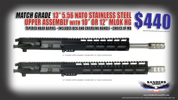 Sanders Armory 13 5.56 NATO TFC Forged Upper Assembly