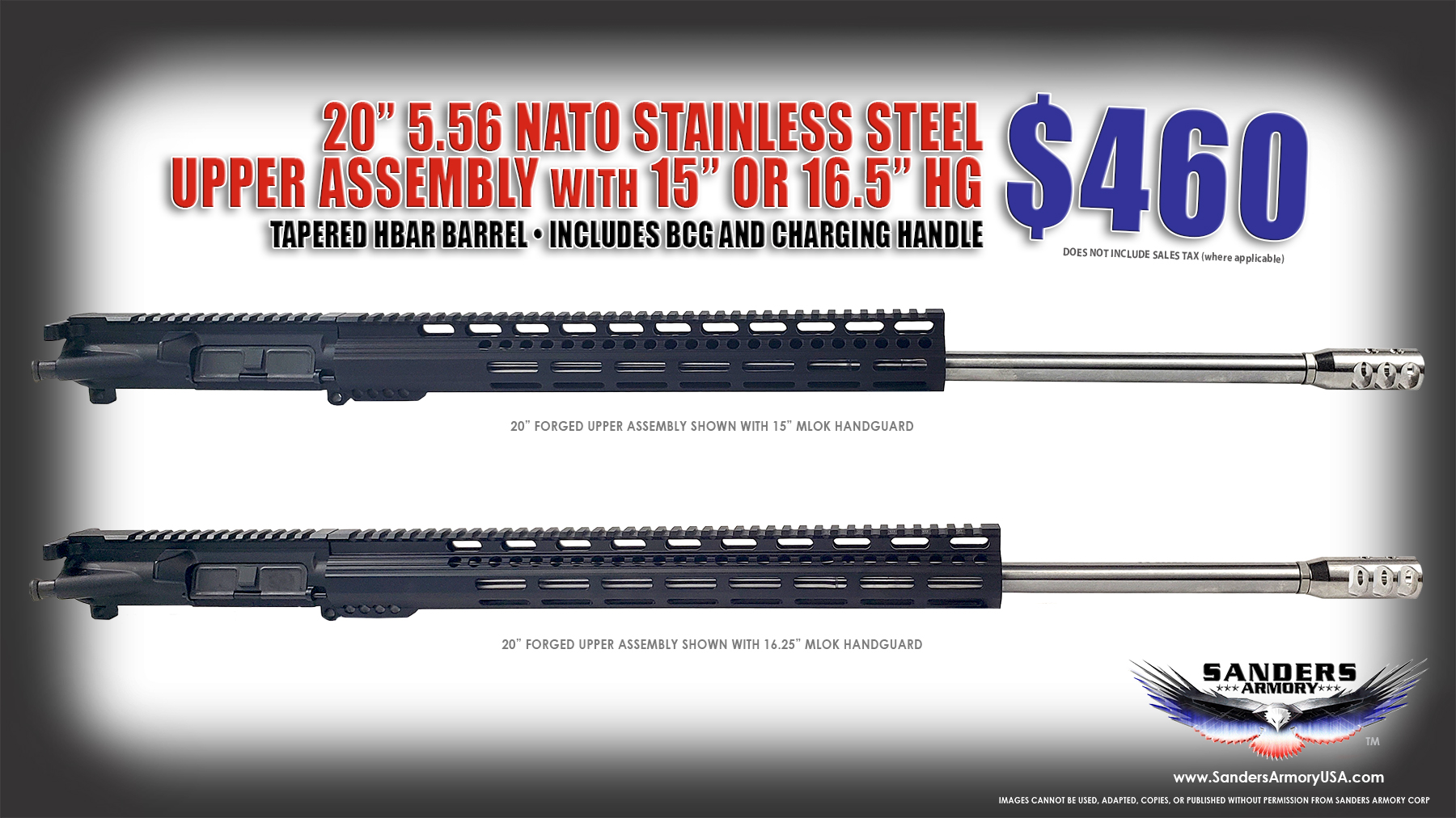 Sanders Armory 20 556 NATO Forged Upper Assembly