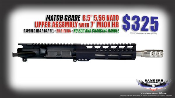 Sanders Armory 85 556 NATO TFC Forged Upper Assembly NO BCG CH