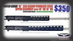 Sanders Armory 16 350 Legend Bird Forged Upper Assembly NO BCG