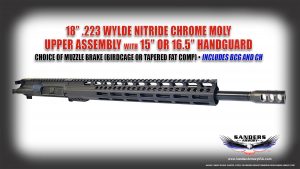 Sanders Armory 18" .223 Wylde Upper Assembly with BCG and CH