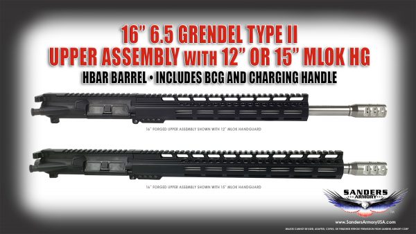 Sanders Armory 16 65 Grendel Upper Assembly