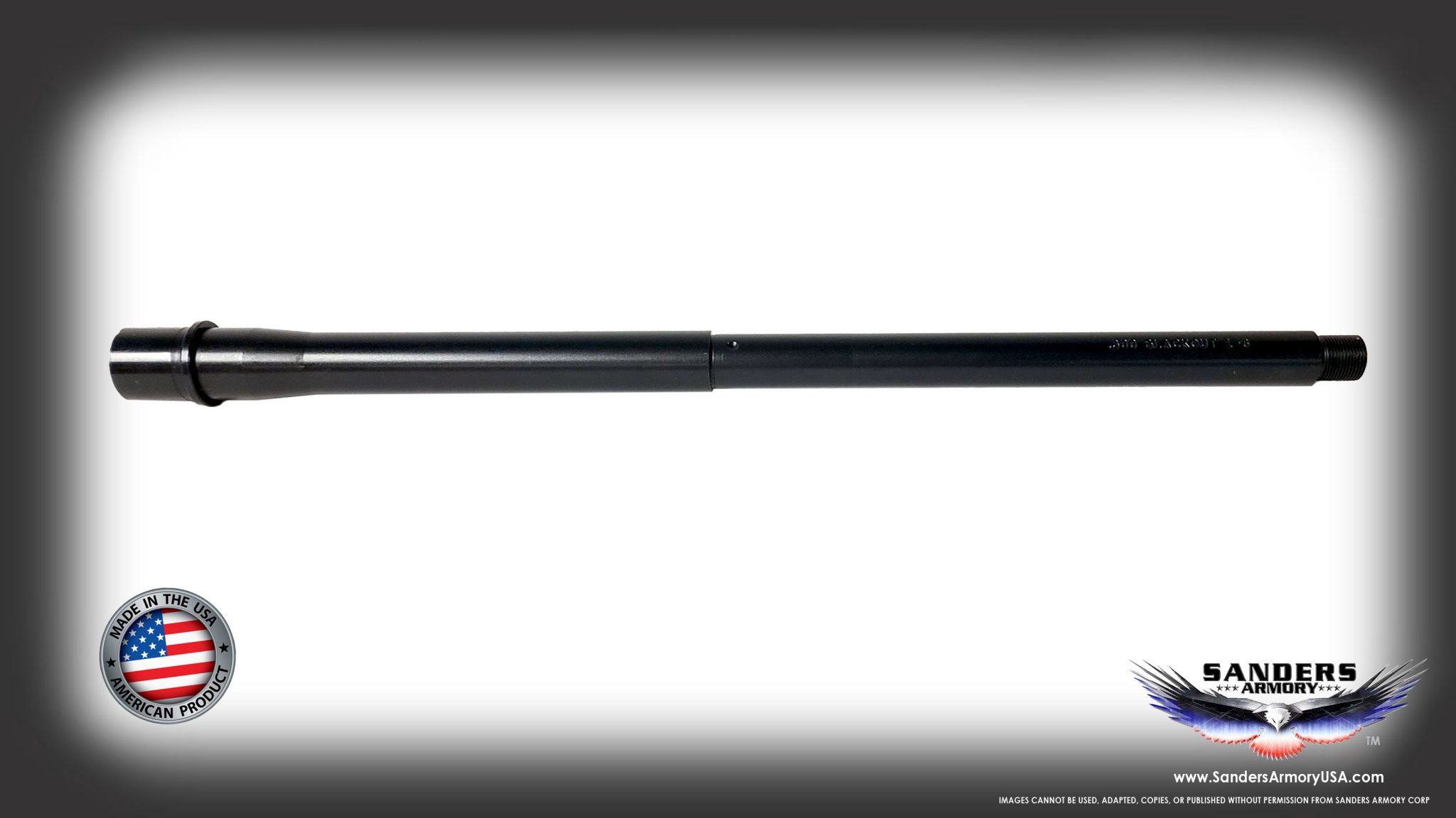 Sanders Armory 16” 300 AAC Blackout Barrel with Nitride Finish