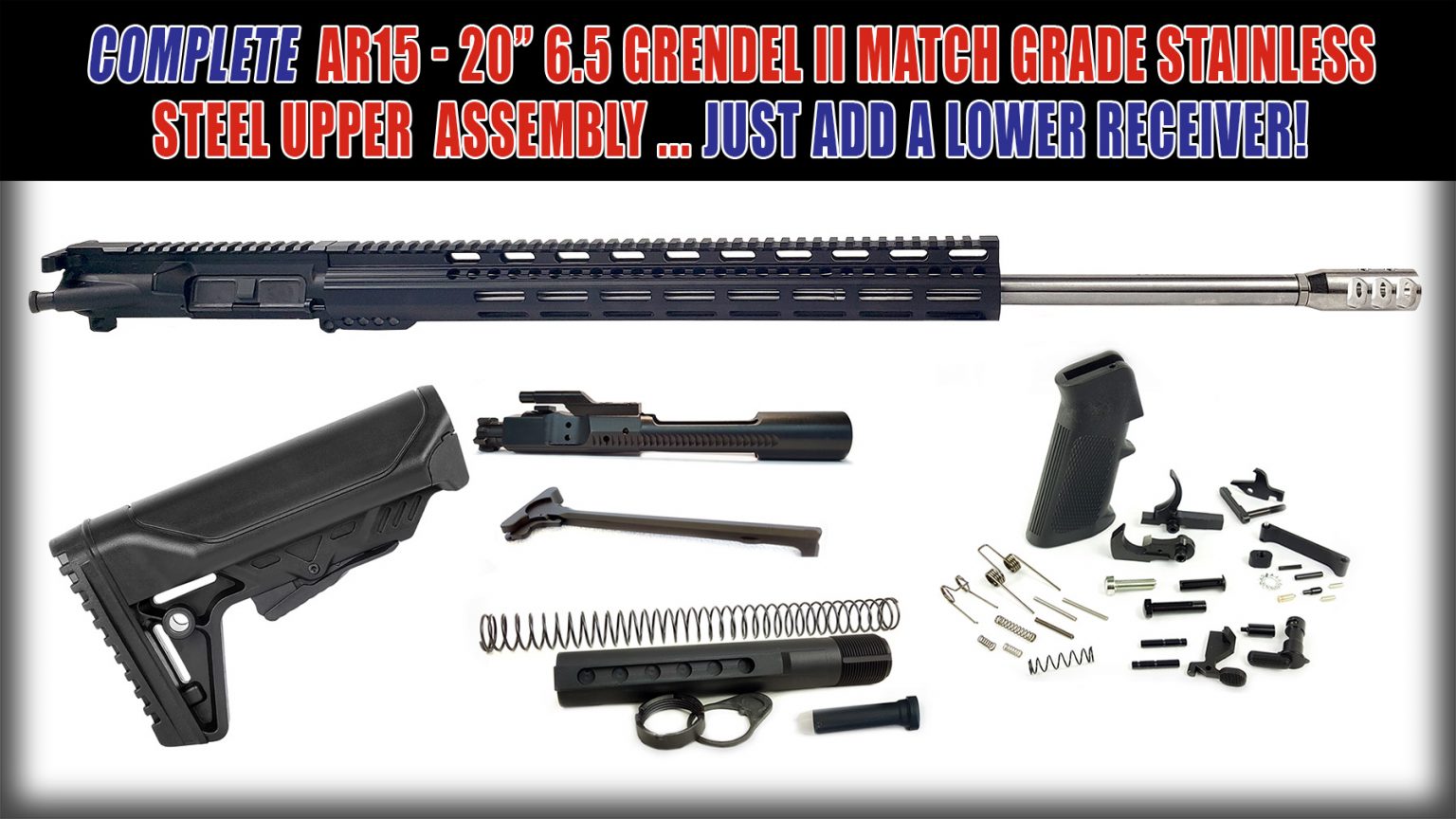 Sanders Armory COMPLETE 20" MATCH GRADE 6.5 Grendel Type II Stainless