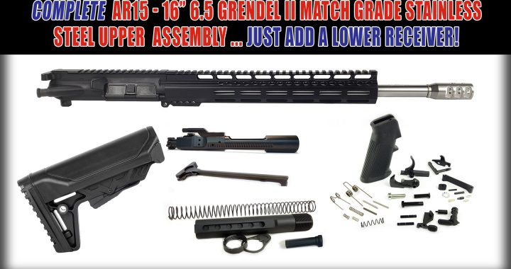 Sanders Armory 16" Match Grade 6.5 Grendel COMPLETE Upper Assembly Just Add Your Lower