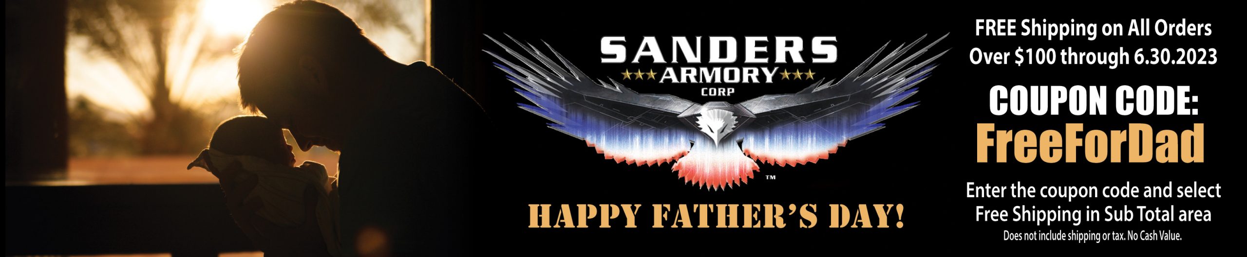 Sanders Armory FREE SHIPPING Coupon FreeForDad