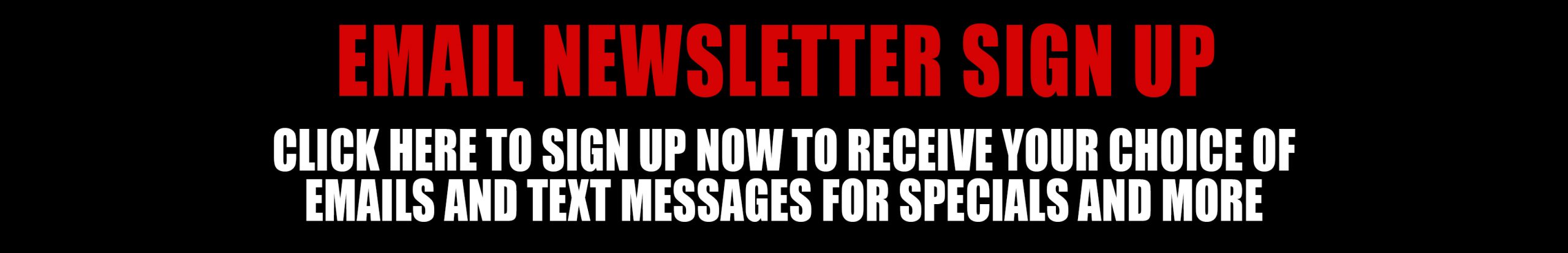 Sanders Armory Email Newsletter Sign Up