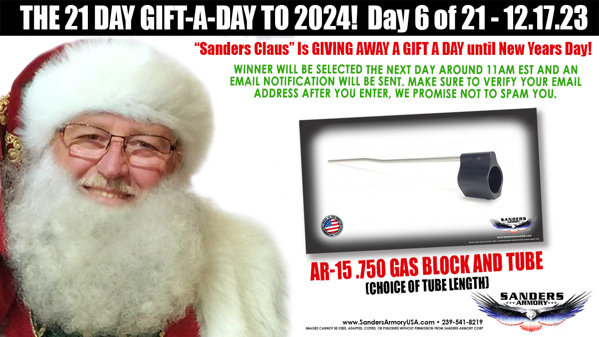 Sanders Claus 21 Day Give Away 2024 Day 6