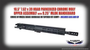 Sanders Armory 7.62x39 Parkerized HBAR Upper Assembly with BCG and Charging Handle