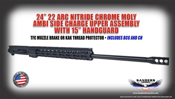 Sanders Armory 24" 22 ARC Nitride Chrome Moly AMBI Side Charge Upper Assembly