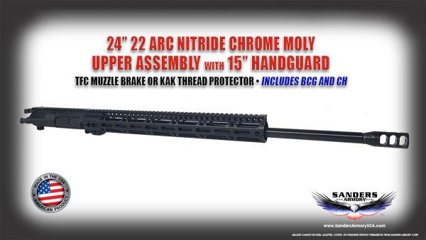 Sanders Armory 22 ARC Nitride Chrome Moly Upper Assembly with BCG and Charging Handle