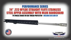 Sanders Armory Best .223 Performance Series Straight Fluted Stainless Steel Upper Assembly