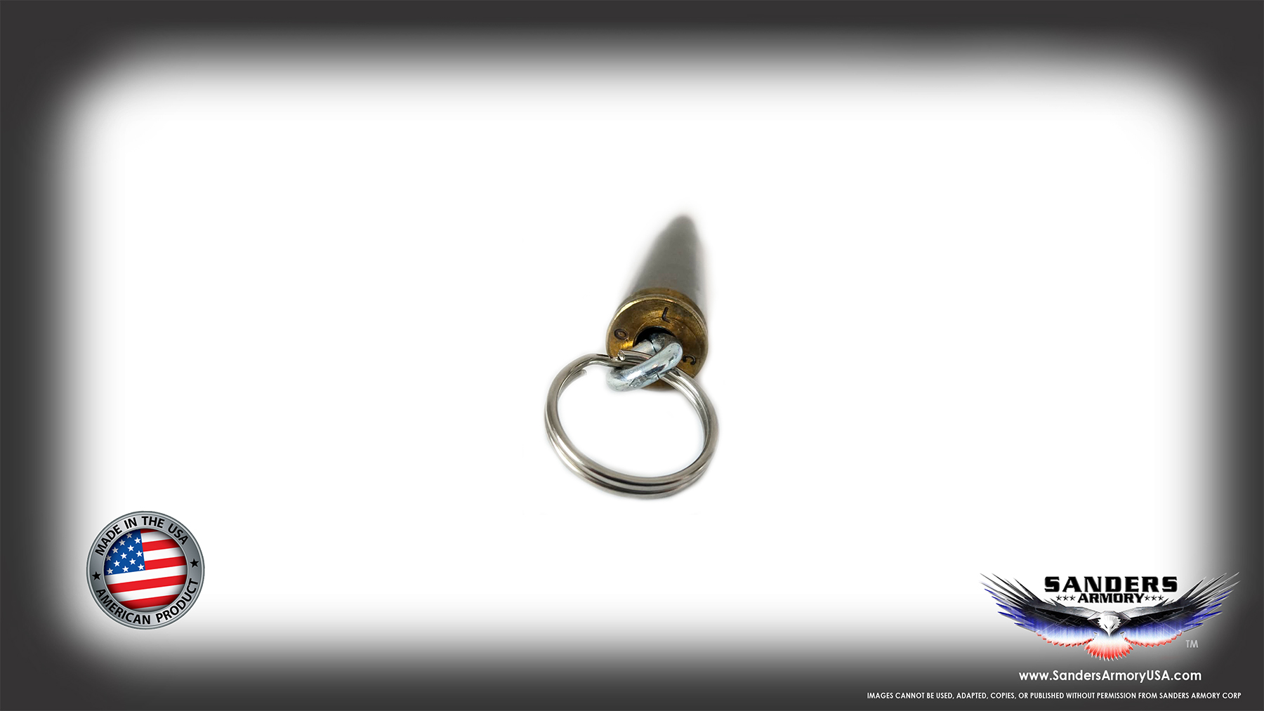 Sanders Armory Inert .30 Caliber Bullet Keychain – American Made Tactical EDC Accessory