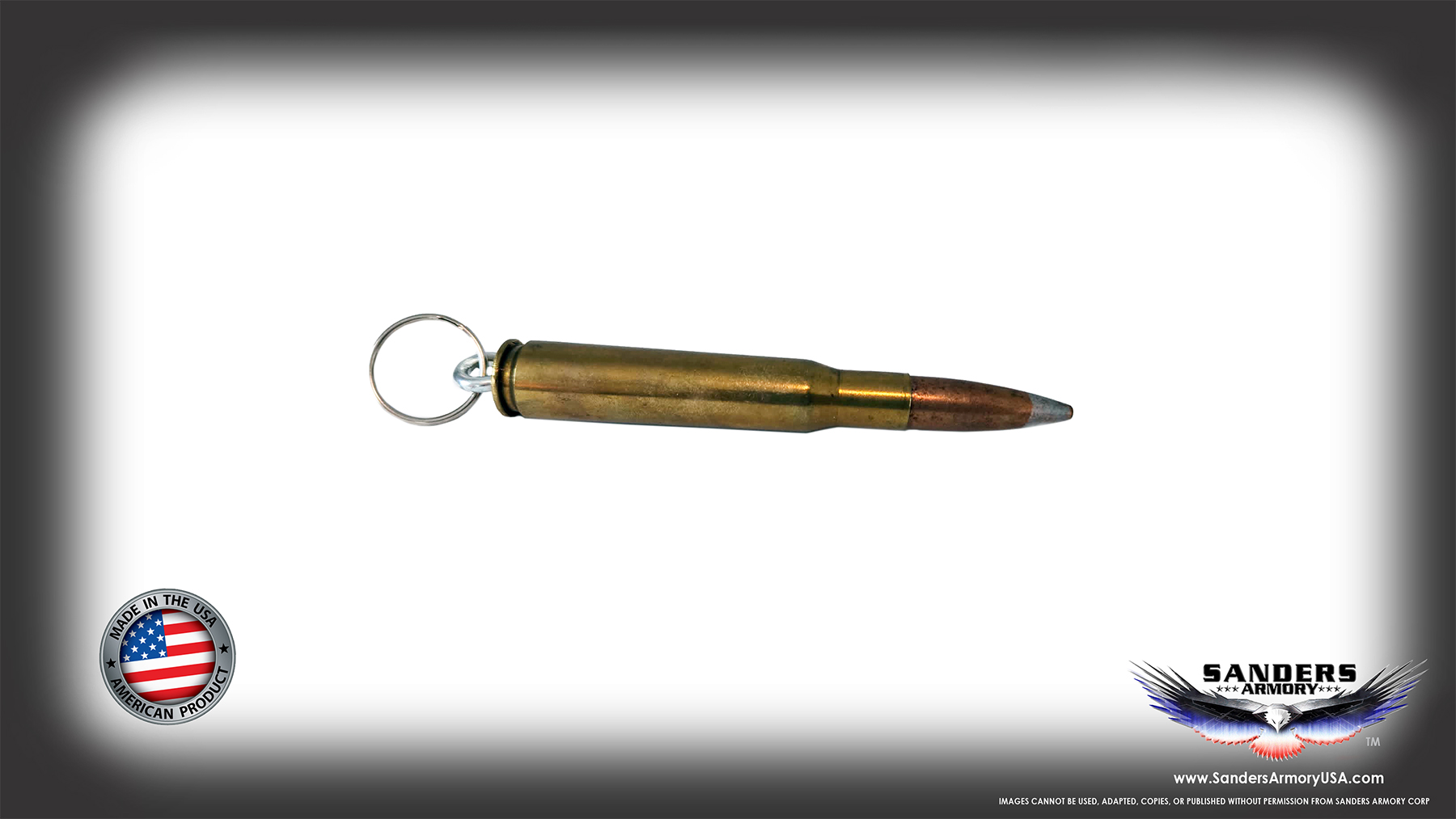 Sanders Armory Inert .30 Caliber Bullet Keychain – American Made Tactical EDC Accessory
